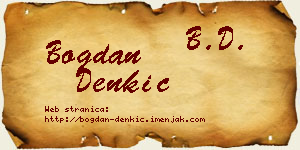 Bogdan Denkić vizit kartica